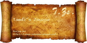 Tamás Zsuzsa névjegykártya